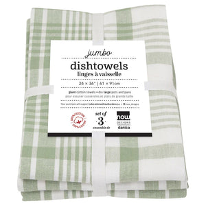 Sage Jumbo Dishtowels - Set of 3