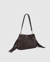 Load image into Gallery viewer, Reese Shoulder Bag- Suede Chocolate
