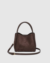 Load image into Gallery viewer, Steffie Suede Mini Tote Bag- Chocolate
