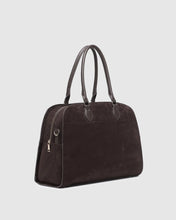 Load image into Gallery viewer, Blaire Suede Tote Bag- Chocolate
