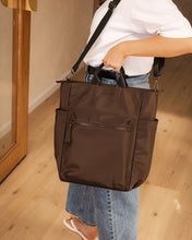 Load image into Gallery viewer, Bronx Nylon Backpack- Chocolate
