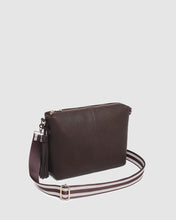 Load image into Gallery viewer, Daisy Stripe Crossbody Bag- Chocolate
