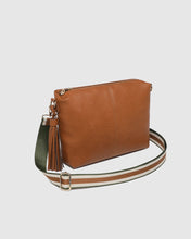 Load image into Gallery viewer, Daisy Stripe Crossbody Bag- Tan

