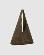 Load image into Gallery viewer, Hailey Suede Shoulder Bag- Olive
