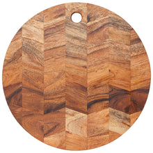 Load image into Gallery viewer, Chevron Acacia Wood 12&quot; Serving Board
