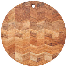 Load image into Gallery viewer, Chevron Acacia Wood 16&quot; Serving Board
