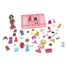 Load image into Gallery viewer, Abby &amp; Emma Magnetic Wooden Dress-Up Dolls
