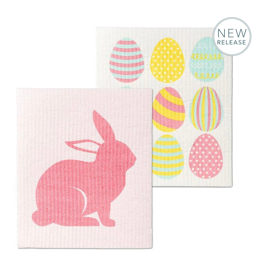 Easter Egg & Bunny Dishcloths - Set of 2