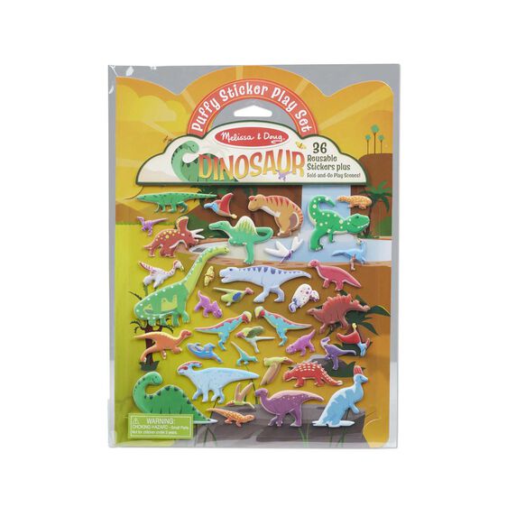 Dinosaurs Reusable Puffy Stickers