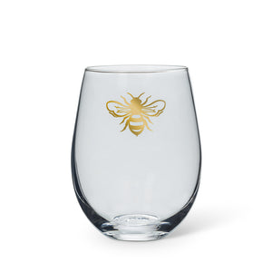 Gold Bee Stemless Goblet