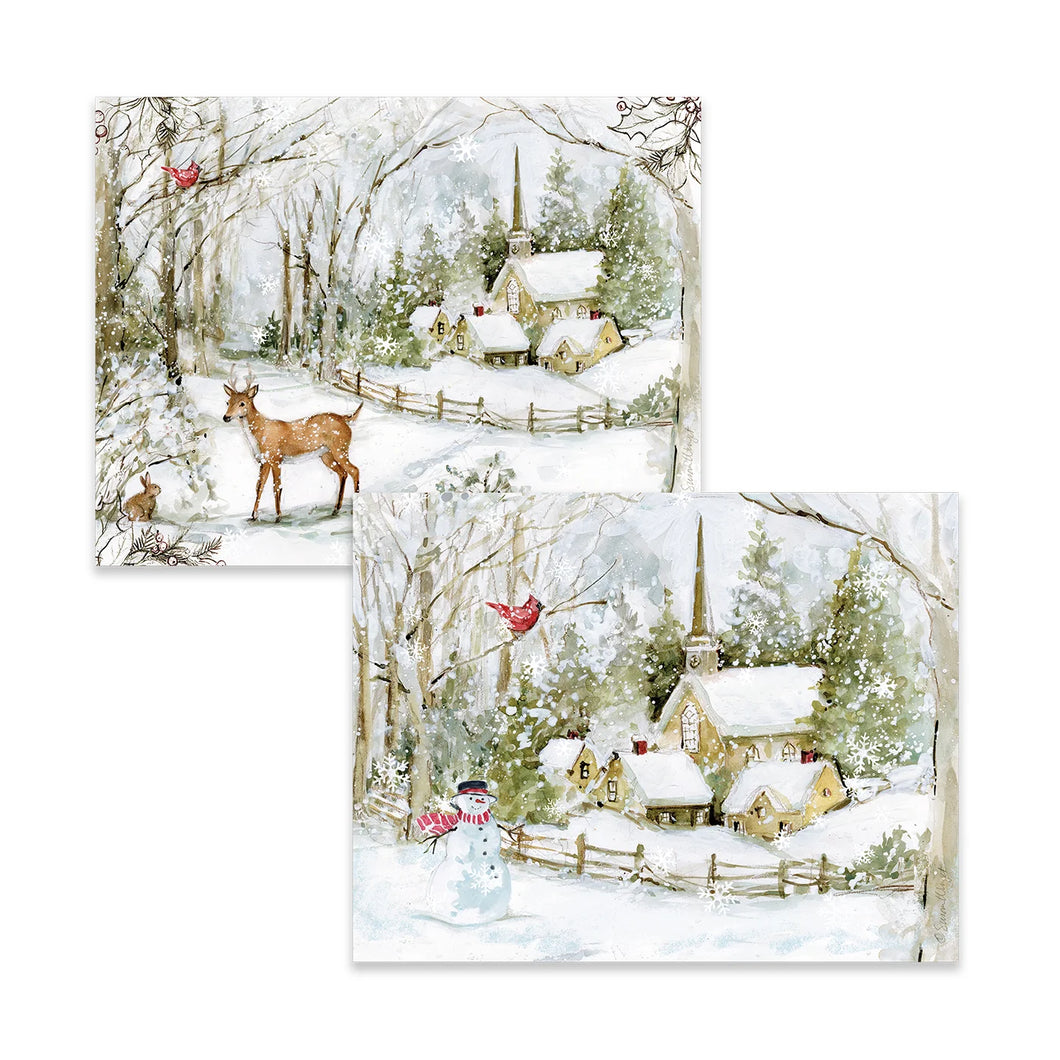 Snowy Scene Boxed Christmas Cards