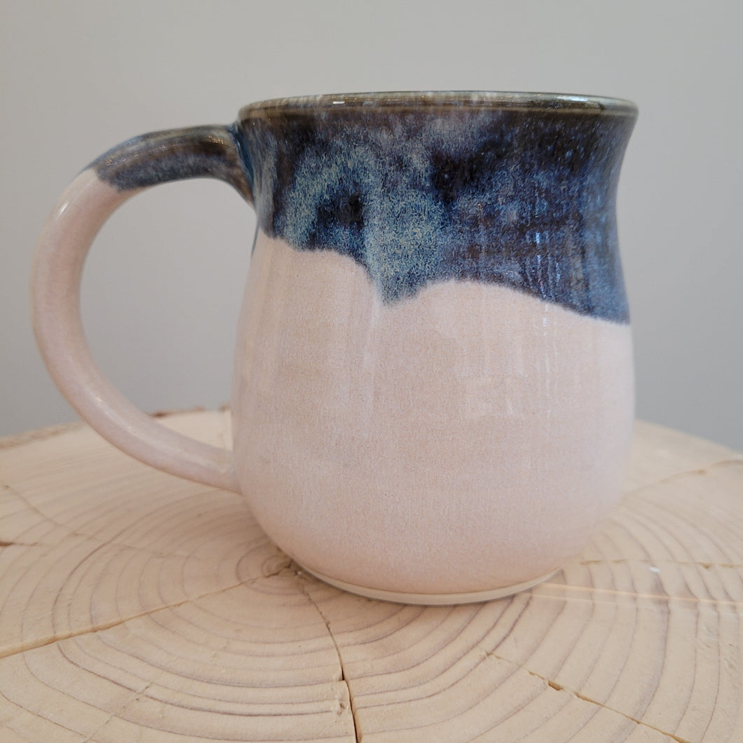 Blue Rim Honeypot Mug