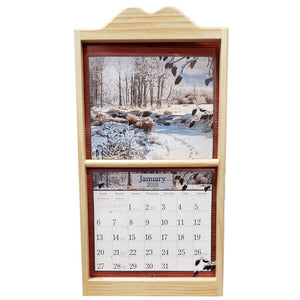 Natural Lang Calendar Wooden Frame