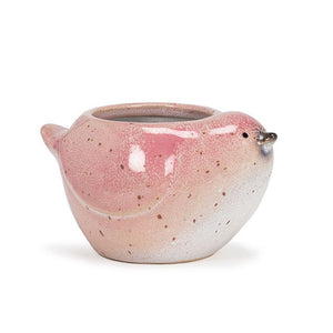 Small Pink Bird Planter