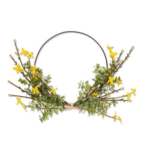 Medium Hoop Wreath with Forsythia