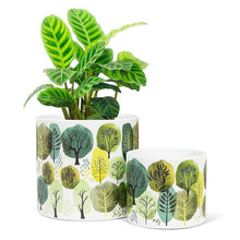 Load image into Gallery viewer, Allover Trees Small Planter FINAL SALE
