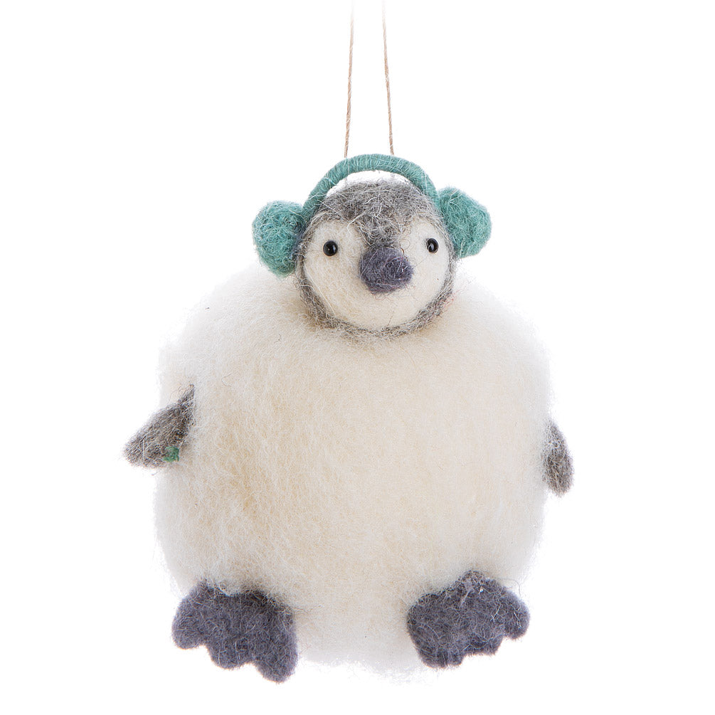 Penguin in Snowball Ornament