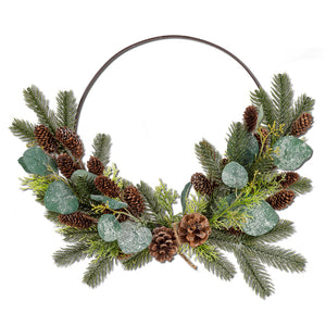 Slim Balsam and Pinecone Wreath