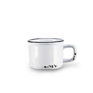 White Enamel Look Espresso Mug