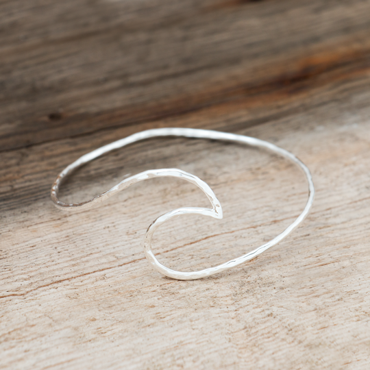 Wave Bangle - Silver