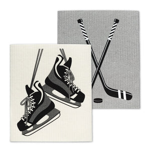 Skates & Stick Swedish Dishcloths - Set of 2