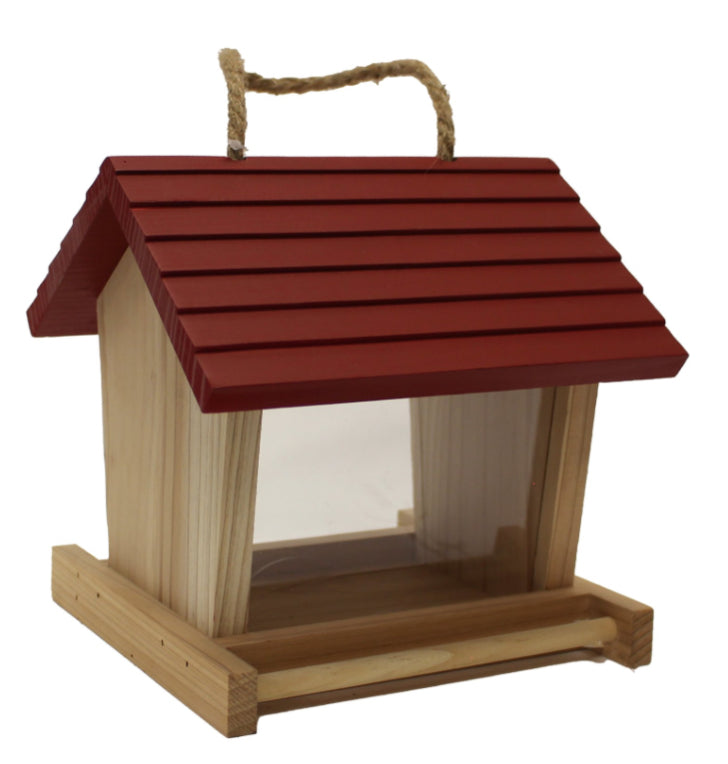 Red Roof Bird Feeder