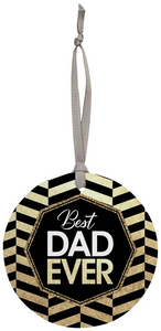 Best Dad Chevron Ornament