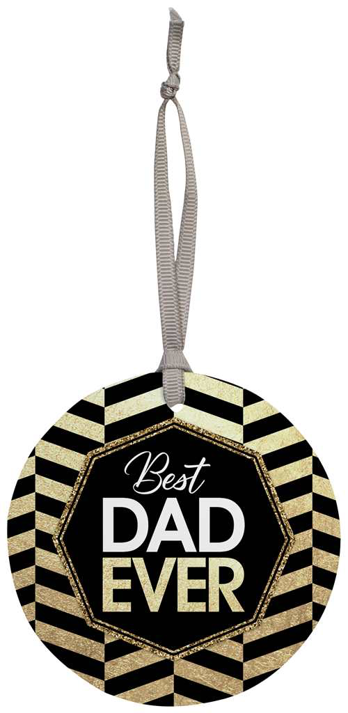 Best Dad Chevron Ornament