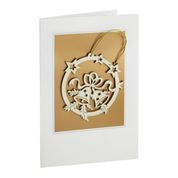 Bells Card With Wood Pendant