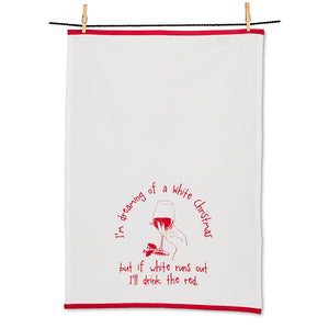 White Christmas Tea Towel