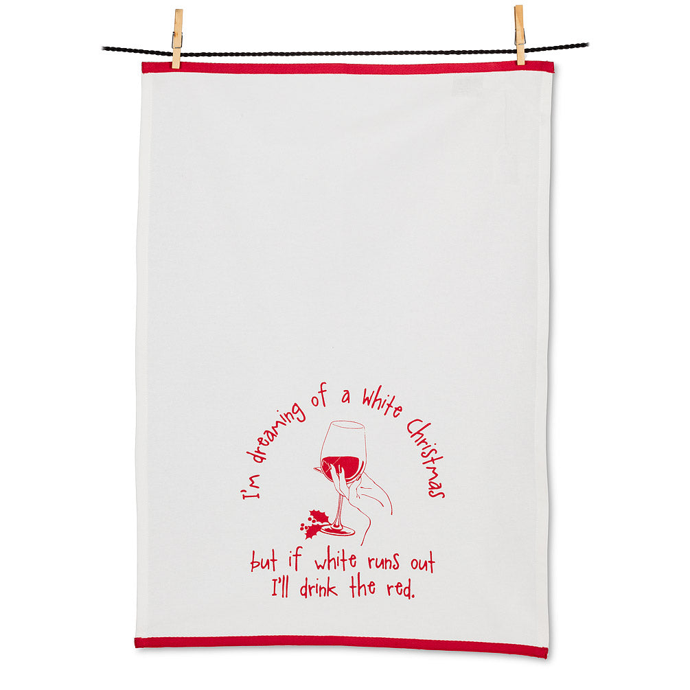 White Christmas Tea Towel