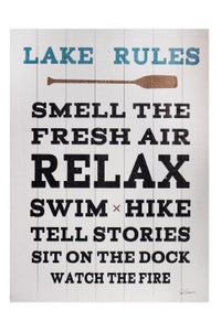 Lake Rules Sign (PICKUP ONLY)