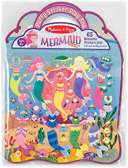 Mermaids Reusable Puffy Stickers