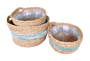 Set of 3 Baskets with Liner