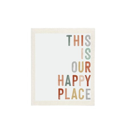 This Is Our Happy Place Sponge Cloth