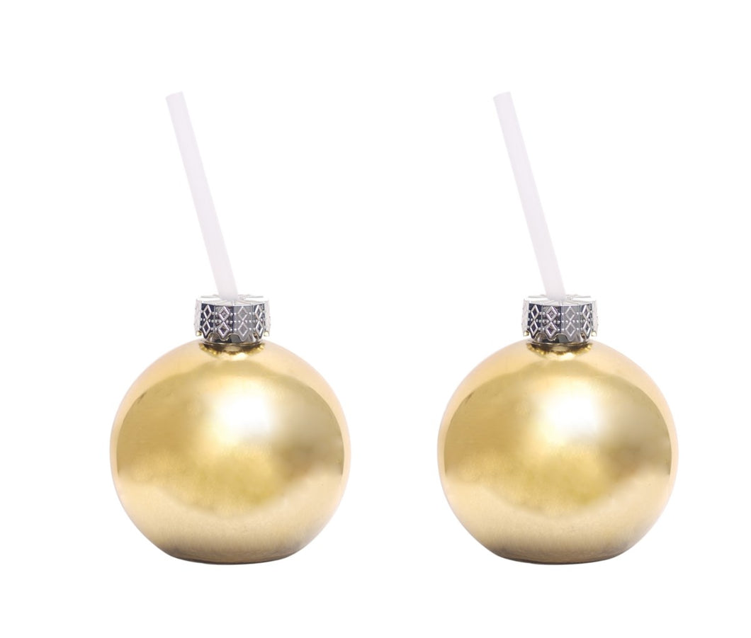 Gold Cocktail Balls - Set of 2