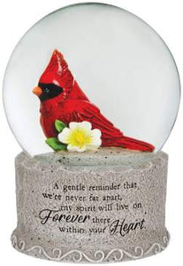 Your Heart Cardinal Snow Globe