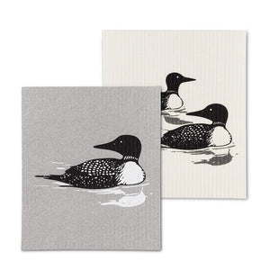 Loon Grey Swedish Dishcloths - Set of 2