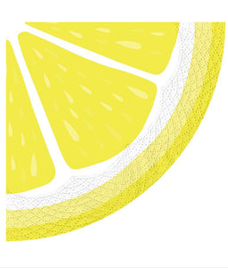 Round Lemon Luncheon Napkins