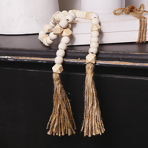 Washed Bead With Tassel 38"