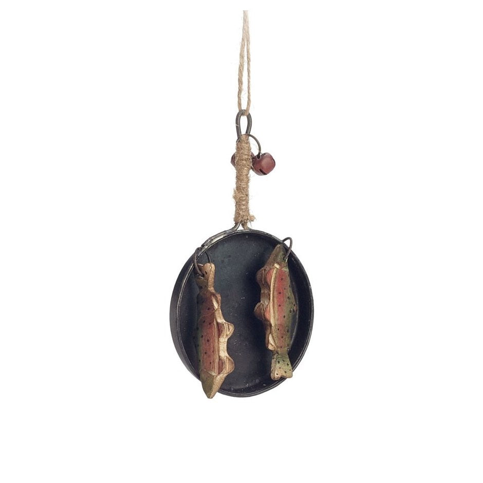 Frying Pan With Fish Ornament