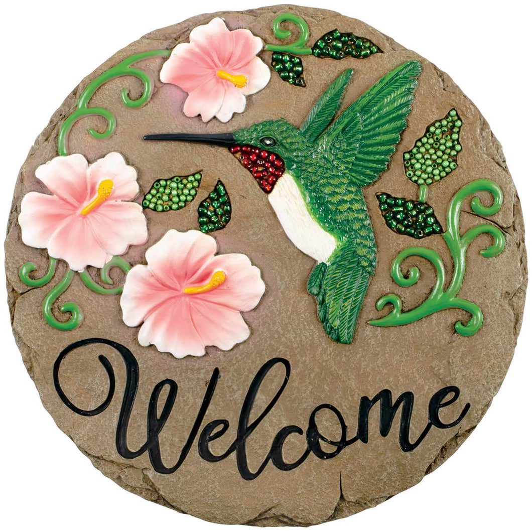 Welcome Beadwork Garden Stone (PICKUP ONLY)