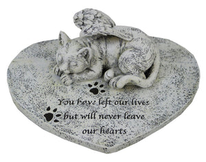 Never Leave Our Hearts Cat Memory Stone