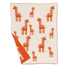 Load image into Gallery viewer, Orange Giraffe Small Throw 32&quot;x40&quot;
