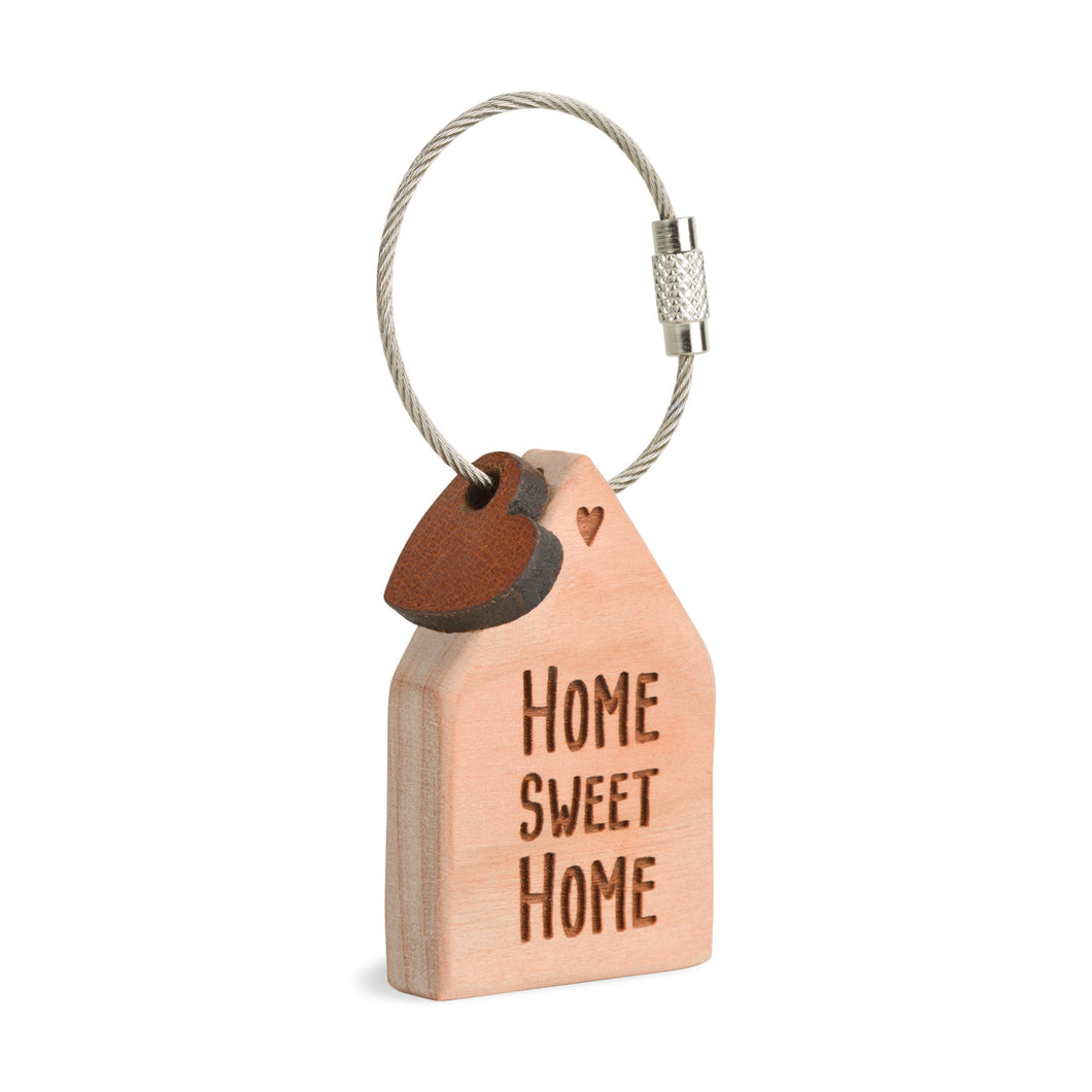 Home Sweet Home Wood Key Ring