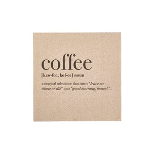 Coffee Definition Cocktail Napkins