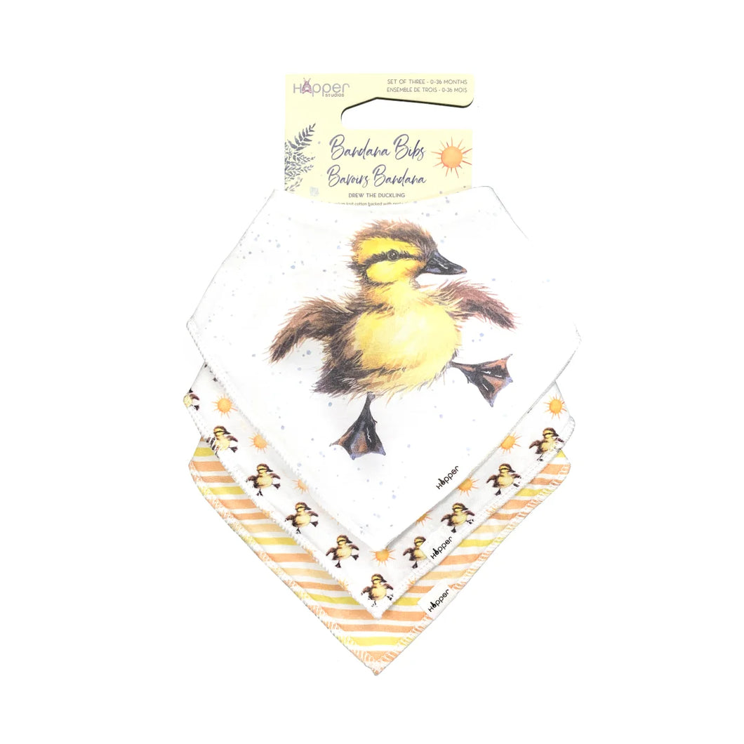 Drew The Duckling Bib Set