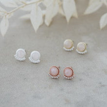 Load image into Gallery viewer, Admiration Studs - Gold/Rose Quartz
