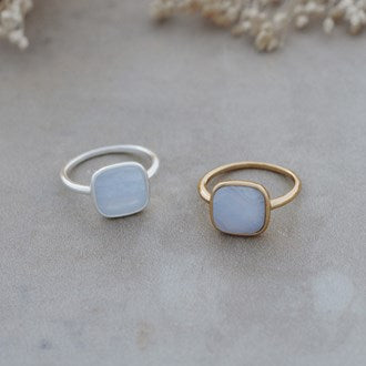 Ala Mode Ring - Silver/Blue Lace Agate