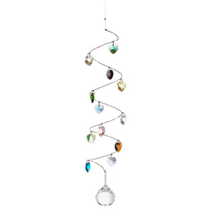 C314 Crystal Butterfly Spiral Mobile - Large